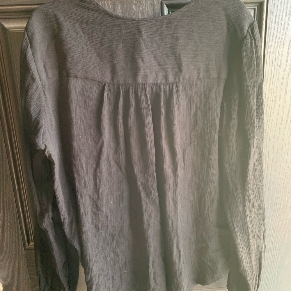 Women’s black Free People “Check on It” wrap top size medium - Picture 3 of 9